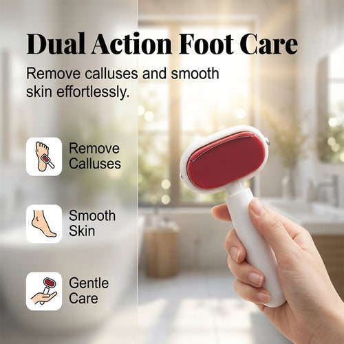 Dual‑Sided Foot Callus Remover, Replaceable Stainless Steel Blade Foot Scraper