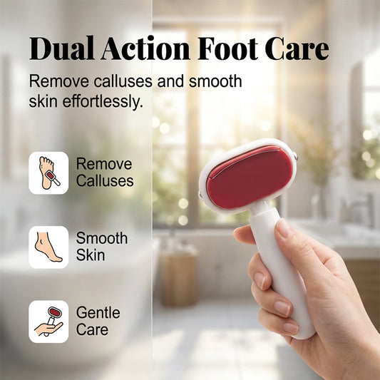 Dual‑Sided Foot Callus Remover, Replaceable Stainless Steel Blade Foot Scraper