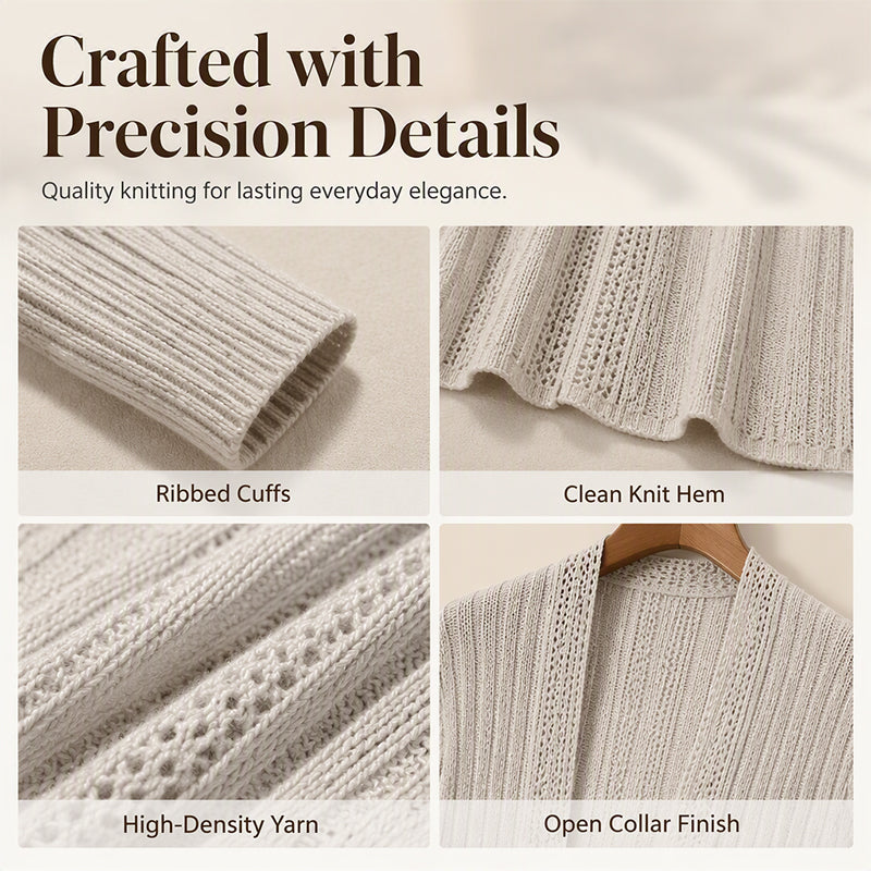 🌸LAST DAY SALE ONLY $32.99!!🌻🧥Women's Soft Knit Open-Front Cardigan – Elegant & Easy to Layer