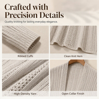🌸LAST DAY SALE ONLY $32.99!!🌻🧥Women's Soft Knit Open-Front Cardigan – Elegant & Easy to Layer