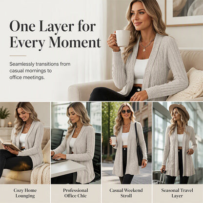 🌸LAST DAY SALE ONLY $32.99!!🌻🧥Women's Soft Knit Open-Front Cardigan – Elegant & Easy to Layer
