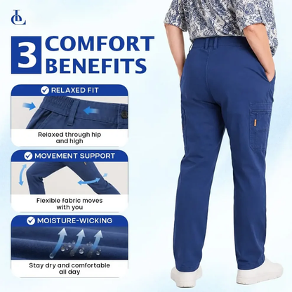Women’s Stretch-Waist 6-Pocket Comfort Pants